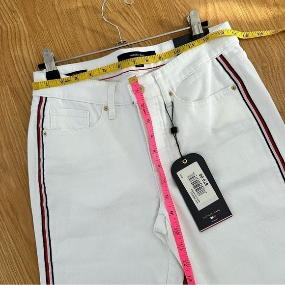 NWT Hilfiger Jeans Size 2 White Jeans Tribeca Skinny Crop - Picture 2 of 7